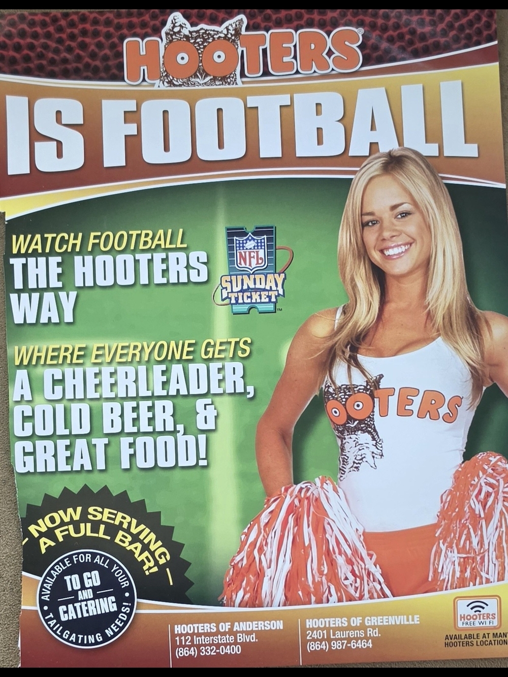 The Print Ad shows material for Hooters restaurants, highlighting food & Hooters
